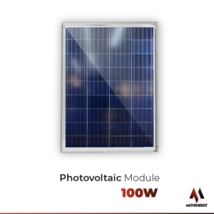 Movenergy 100 Watt 12 Volt Polycrystalline Solar High Efficiency Solar Panel, For RV Trailer Camper Marine Off Grid Made in North America