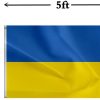 Bandera de Ucrania - (3x5 Ft / 90x150 cm) Banderas nacionales de poliéster Bandera de decoración interior exterior Poliéster de doble costura con ojales de latón - Imagen 7