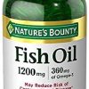 Aceite de pescado de Nature's Bounty, Suplemento dietético, Omega-3, Apoya la Salud y Belleza del corazón, 1200 Mg, 200 cápsulas blandas de liberación rápida
