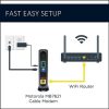 Cable módem Motorola MB7621 | se empareja con cualquier enrutador WiFi | Aprobado por Comcast Xfinity, Cox y Spectrum | para Planes de Cable Hasta 900 Mbps | DOCSIS 3.0 - Imagen 6