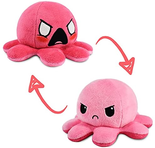 TeeTurtle | El original peluche de pulpo reversible | Lunares/Escala y  brillo | Diseño patentado