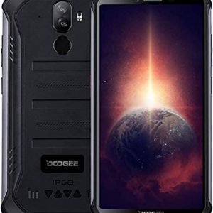 Teléfono móvil resistente DOOGEE S40 PRO 【4 GB RAM 64 GB ROM】, Android 10 IP68 Smartphone al aire libre desbloqueado, Helio A25 Octa Core, pantalla de cristal Gorilla de 5.45 pulgadas, cámara triple de 13 MP, NFC huella dactilar (negro)