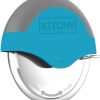 Rueda cortadora de pizza Kitchy con protector de cuchilla, rebanadora súper afilada y fácil de limpiar, acero inoxidable (azul)