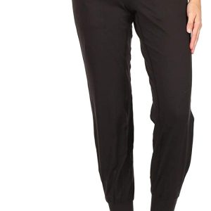 Leggings Depot - Pantalones deportivos para mujer, estampados, sólidos, para correr, con puños - Imagen 2
