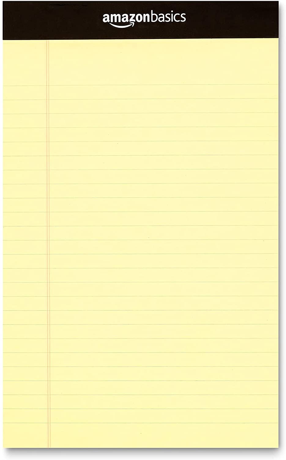 Amazon Basics Bloc de notas de escritura con rayas estrechas de 5 x 8 pulgadas, paquete de 12 (blocs de 50 hojas), canario - Imagen 2