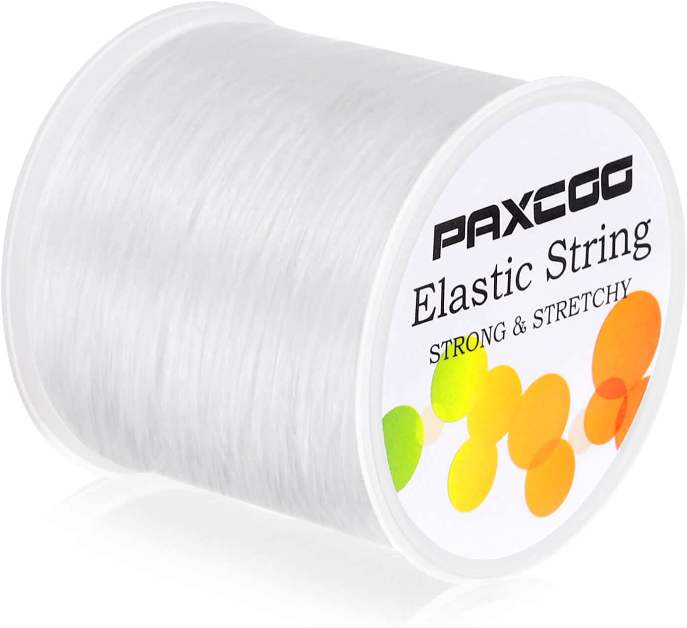 Paxcoo, cordón elástico de 1mm para pulsera, cordón elástico transparente para fabricación de joyas y pulseras