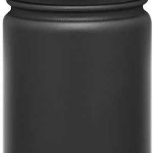 Botella de agua simple y moderna para niños con tapa de pajita Termo de metal de acero inoxidable aislado al vacío | Frasco reutilizable a prueba de fugas sin BPA para la escuela | Colección Cumbre | 14 oz, negro medianoche - Imagen 2