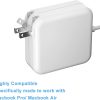 Cargador compatible con Mac Book Pro con cable. Cargador magnético de repuesto de 60 W con punta en T, adaptador de alimentación universal compatible con cargador Mac Book Air/Mac Book de 13 pulgadas con pantalla Retina (después de 2012). - Imagen 3