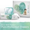 Toallitas húmedas para bebés, Pampers Aqua Pure Sensitive Water Toallitas para pañales para bebés, hipoalergénicas y sin perfume, 6 paquetes de viaje con tapa desplegable, 336 unidades (el embalaje puede variar) - Imagen 4