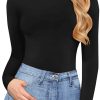 MANGOPOP Mono de manga larga con cuello de tortuga para mujer - Imagen 2