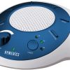 Máquina de sonido de ruido blanco de Homedics | Terapia de sueño portátil para el Home & Kitchen, la oficina, el bebé y los viajes | 6 sonidos naturales relajantes y relajantes, opciones de carga de batería o adaptador, temporizador de apagado automático | Sonido Spa Azul