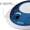 Máquina de sonido de ruido blanco de Homedics | Terapia de sueño portátil para el Home & Kitchen, la oficina, el bebé y los viajes | 6 sonidos naturales relajantes y relajantes, opciones de carga de batería o adaptador, temporizador de apagado automático | Sonido Spa Azul - Imagen 5