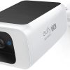 eufy Security SoloCam S40, cámara de seguridad solar, cámara exterior inalámbrica, cámara con batería, panel solar integrado, cámara con foco, resolución 2K, inalámbrica, Wi-Fi de 2,4 GHz, sin cargo mensual