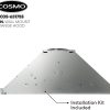Cosmo 63175S Campana extractora de montaje en pared de 30 pulgadas con conducto convertible sin conducto (se necesitan filtros adicionales, no incluidos), ventilación de estufa estilo chimenea de techo, luz LED, filtro permanente, ventilador de 3 velocidades, en acero inoxidable - Imagen 8