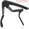 Cejilla de cambio rápido WINGO para guitarras acústicas y eléctricas con 5 púas gratis, negro. - Imagen 3