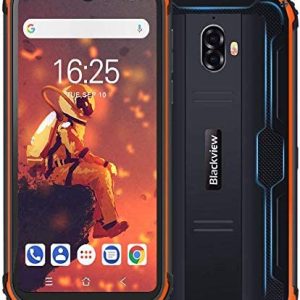 BV5900 (2019) – Cuerpo de smartphone de 5,7 pulgadas, 4G, sin SIM, Android 9.0, resistente al agua, a prueba de polvo, a prueba de golpes, 13 MP + 5 MP, doble cámara, modo subacuático, soporte 3 GB RAM + 32 GB ROM 5580 mAh, forro polar (naranja)