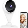 Cámara de seguridad interior 360 AC1C, cámara doméstica 2K con [algoritmos avanzados de IA], detección humana y de movimiento, visión nocturna de color claro, zonas de actividad, almacenamiento local y en la nube, 5G no compatible