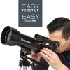 Celestron - Alcance de viaje de 70 mm - Telescopio refractor portátil - Óptica de vidrio totalmente recubierta - Telescopio ideal para principiantes - Paquete de software de astronomía BONUS - Imagen 3