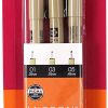 Sakura Pigma 30061 Micron Blister Card Ink Pen Set, Negro, Ass't Point Size 3CT Set