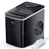 Silonn Ice Makers encimera, 9 cubos listos en 6 minutos, 26 libras en 24 horas, máquina de hielo autolimpiante con pala de hielo y cesta, 2 tamaños de hielo de bala para el Home & Kitchen, Home & Kitchen, oficina, bar, fiesta