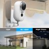 Cámara de seguridad para exteriores, 1080P HD, inalámbrica, recargable, con batería, WiFi, cámara de vigilancia para el Home & Kitchen con impermeable, visión nocturna, detección de movimiento, audio de 2 vías y almacenamiento SD - Imagen 5