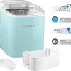 Igloo Máquina automática portátil eléctrica para hacer hielo en la encimera, 26 libras en 24 horas, 9 cubitos de hielo listos en 7 minutos, con pala de hielo y cesta, perfecta para botellas de agua, bebidas mixtas, fiestas - Imagen 2
