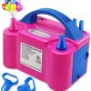 ID IDAODAN portátil de doble boquilla rosa roja 110 V 600 W bomba de soplador de globos eléctrico/inflador de globos eléctrico para decoración