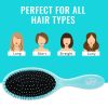 Wet Brush Original Detangler Hair Brush - Aqua - Exclusivas cerdas ultrasuaves IntelliFlex - Se desliza a través de enredos con facilidad para todo tipo de cabello - Para mujeres, hombres, cabello húmedo y seco - Imagen 3