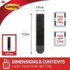 Command - Tiras para colgar cuadros grandes, color negro, soporta hasta 16 libras, 4 pares - Imagen 3