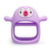 Smily Mia Penguin Buddy Never Drop Juguete de silicona para la dentición del bebé para bebés de 0 a 6 meses, juguetes para masticar bebés para las necesidades de succión, chupete de mano para bebés que amamantan, juguete para el asiento del automóvil para recién nacidos, púrpura claro - Imagen 2