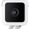 Wyze Cam Spotlight, cámara de seguridad Wyze Cam v3 con kit de foco, cámara de seguridad HD de 1080p con audio bidireccional y sirena, IP65 resistente a la intemperie, compatible con Alexa y Google Assistant