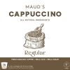 Cápsulas de café capuchino clásico de Maud (tostado oscuro medio) 16 ct. Cápsulas de capuchino de 1 paso reciclables producidas con energía solar, 100 % café arábica, 100 % leche y azúcar reales, compatibles con KCup - Imagen 4