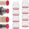 Ruby Sliders como se ve en la televisión por BulbHead - Rojo significa que son auténticos - Las fundas para sillas de primera calidad protegen los pisos de madera y baldosas de los rayones - Se adapta a la mayoría de los tamaños y formas de las patas de los muebles - Paquete de 8