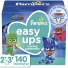 Pampers Easy Ups Pantalones de entrenamiento para niños y niñas, 2T-3T (talla 4), 140 unidades