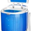 Mini lavadora portátil COSTWAY con secadora giratoria, capacidad de lavado de 5.5 lbs, lavadoras eléctricas compactas, lavadora de diseño duradero, ahorro de energía, controlador giratorio - Imagen 8