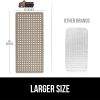 Gorilla Grip Alfombrilla de baño y ducha patentada, 35 x 16, lavable a máquina, alfombrillas de baño extragrandes con orificios de drenaje y ventosas para mantener el suelo limpio, suave para los pies, accesorios de baño, beige opaco - Imagen 5
