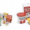 Melissa & Doug Fresh Mart Grocery Store Companion Collection Playset 5183 & Fridge Food Wooden Play Food Set 4076 para mayores de 3 años Creatividad
