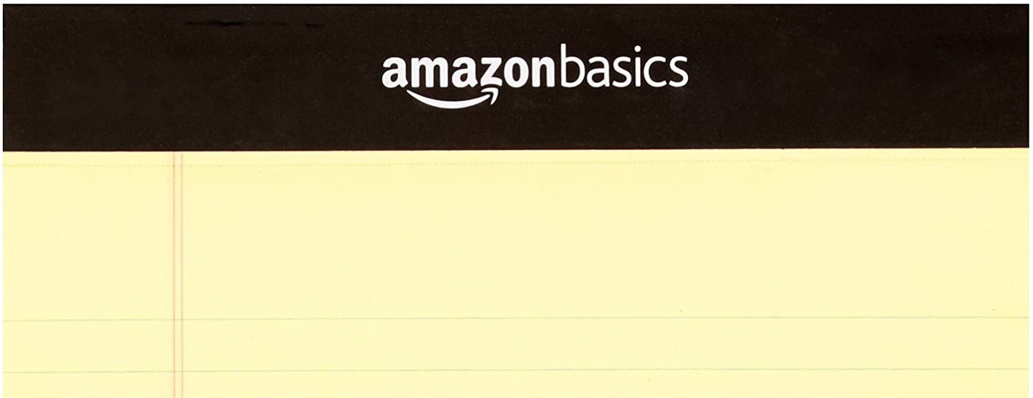 Amazon Basics Bloc de notas de escritura con rayas estrechas de 5 x 8 pulgadas, paquete de 12 (blocs de 50 hojas), canario - Imagen 4