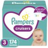 Pañales tamaño 3, 174 unidades - Pampers Cruisers Pañales desechables para bebés, SUMINISTRO PARA UN MES (el embalaje puede variar)