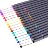 iBayam - Bolígrafos para planificador de diarios, rotuladores de punta fina, rotuladores de punta fina para dibujar, rotuladores porosos para escribir en diario, tomar notas, calendario, colorear, arte, oficina, suministros escolares, 18 colores