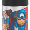 THERMOS FUNTAINER Botella de pajita para niños con aislamiento al vacío de acero inoxidable de 12 onzas, Avengers