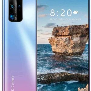 JFGX Intelligent Mobile Phone,P40 Pro SIM Free 4G Smartphone with in-Screen Fingerprint Scanner 7.5 Inch Full Screen Android 9 Phone 4800mAh Battery, 48MP AI Triple Camera 128GB