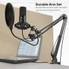 FIFINE Studio Condensador USB Micrófono Computadora PC Micrófono Kit con brazo de tijera ajustable Soporte de choque para instrumentos Voice Overs Grabación Podcasting YouTube Karaoke Gaming Streaming-T669 - Imagen 5