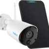 Cámara solar WiFi de seguridad para exteriores, 100 % sin cables, alimentada por batería inalámbrica, 1080p, conversación bidireccional, visión nocturna, detección de movimiento PIR, funciona con Alexa, REOLINK Argus Eco con panel solar
