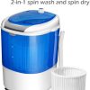 Mini lavadora portátil COSTWAY con secadora giratoria, capacidad de lavado de 5.5 lbs, lavadoras eléctricas compactas, lavadora de diseño duradero, ahorro de energía, controlador giratorio - Imagen 7