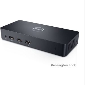 Estación de acoplamiento de tres pantallas Dell USB 3.0 Ultra HD/4K (D3100), negra - Imagen 3