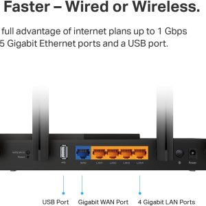 TP-Link WiFi 6 Router AX1800 Smart WiFi Router (Archer AX21) - Enrutador Gigabit de doble banda, funciona con Alexa - Un dispositivo certificado para humanos - Imagen 6