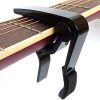 Cejilla de cambio rápido WINGO para guitarras acústicas y eléctricas con 5 púas gratis, negro. - Imagen 6