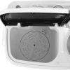 SUPER OFERTA Lavadora compacta mini de dos tinas, lavadora portátil con combinación de ciclo de lavado y centrifugado, drenaje de gravedad incorporado, capacidad de 13 lb para acampar, apartamentos, dormitorios, salas universitarias, vehículos recreativos y más - Imagen 3