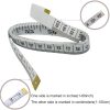 Cinta métrica suave, regla flexible de costura corporal de doble escala para pérdida de peso, medición corporal médica, regla de vinilo artesanal de costura a medida, tiene escala en centímetros en el reverso de 60 pulgadas (blanco) - Imagen 3